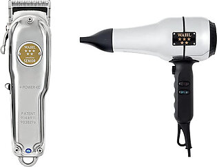 Wahl Professional 5 Star Senior Metal Cordless Clipper and Barber Dryer Combo