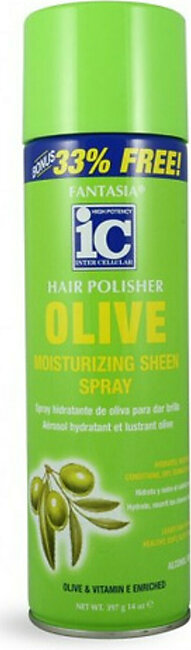 IC Fantasia Hair Polisher Olive Moisturizing Sheen Spray 14 oz