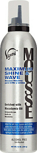 Vigorol Mousse Maximum Shine & Wave 12 oz