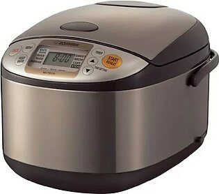 Zojirushi NS-TSC18XJ Micom Rice Cooker & Warmer with Steam Basket, 10 Cup (Uncooked), Stainless Brown