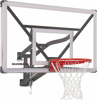 Silverback SBX 54″ Wall Mounted Adjustable-Height Basketball Hoop with Quick Play Design
