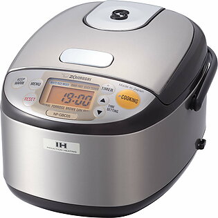 Zojirushi Np-Gbc05Xt 3 Cup (Uncooked) Induction Heating Rice Cooker and Warmer, Stainless Dark Brown, Made in Japan