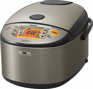 Zojirushi NP-HCC18XH Induction Heating Rice Cooker & Warmer, 10 Cup (Uncooked), Stainless Dark Gray, Made in Japan