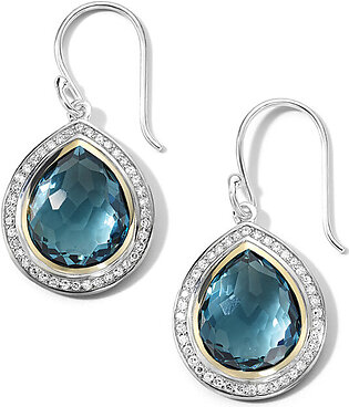 Ippolita Chimera London Blue Topaz and Diamond Earrings