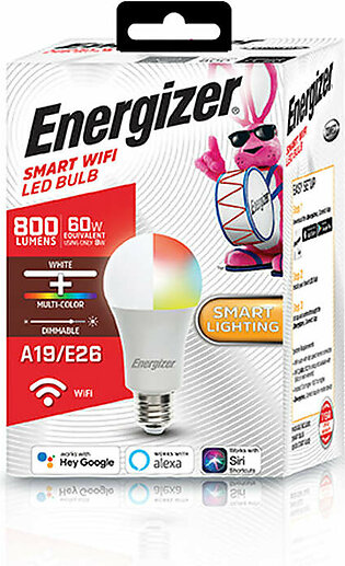 Energizer EAC2-1002-RGB Smart Wifi White & Multi-Color LED A19/E26 Light Bulb