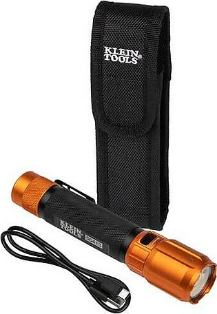 Klein Tools 56413 Rechargeable 2-Color LED Flashlight with Holster