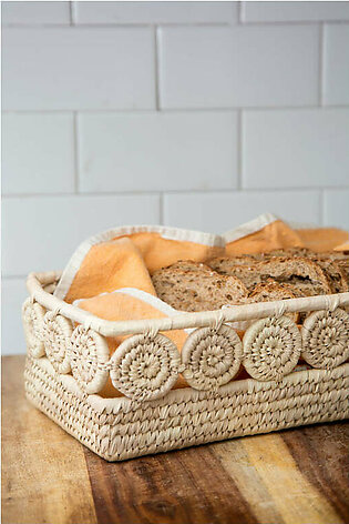 Palm Medallion Bread Basket