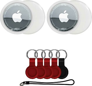 Apple AirTags 2pk Bundle w/Keychains, Luggage Tag & Voucher