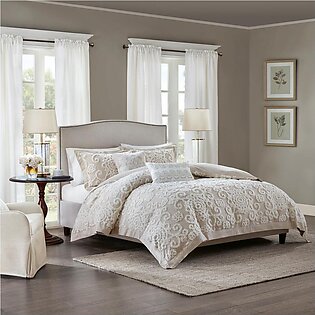 Harbor House Suzanna Cotton Comforter Mini Set, Full/Queen - Taupe