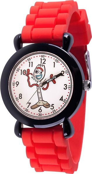 Disney Toy Story 4 Kids' Forky Time Teacher Watch w/Red Silicone Strap