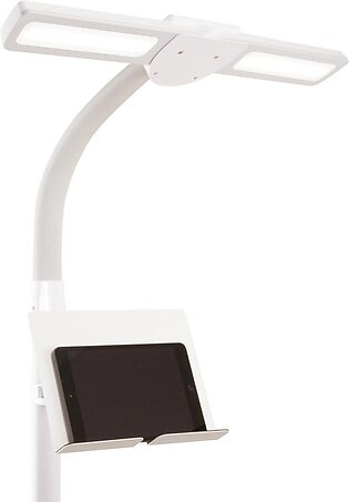 OttLite Dual Shade LED Floor Lamp with USB Charging Station