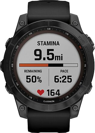 Garmin fenix 7 Sapphire Solar Multisport GPS Watch with Black Band