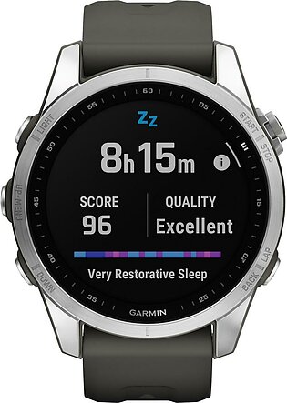 Garmin fenix 7S Multisport GPS Watch (Silver, Graphite Band)