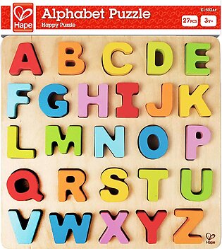 Hape Wooden Alphabet Puzzle - Kids ABC Letters Educational Puzzle