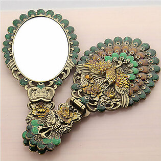 Peacock Hand Mirror - Green - Blue - 3 Colors - 2 Styles