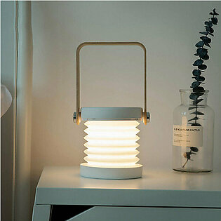 Collapsible LED Lantern - Wood - Lamp - Built-in Rechargeable Battery