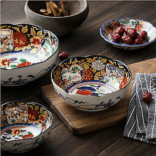 Japanese Ceramic Bowl - 3 Sizes - Floral Pattern