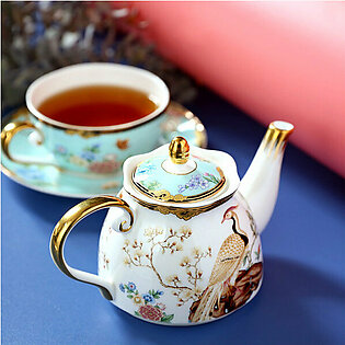 Tea Set - Bone China - Blue - Red - 3 Colors - 2 Patterns