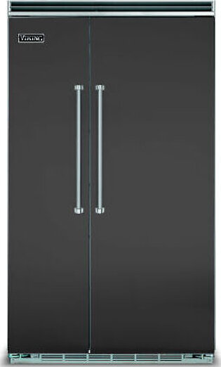 48" W. BI Side-by-Side Refrigerator/Freezer-Cast Black
