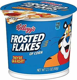 Kellogg's Frosted Flakes Breakfast Cereal, 2.1 oz. Single-Serve Cup, 6 Cups/Box