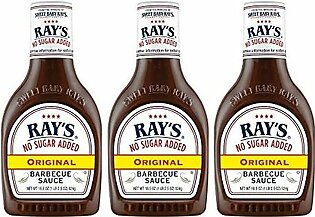 Sweet Baby Ray’s No Sugar Added Original Barbecue Sauce 18.5oz - PACK OF 3
