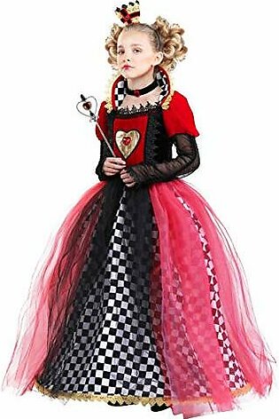 Ravishing Queen of Hearts Costume for Girls X-Small