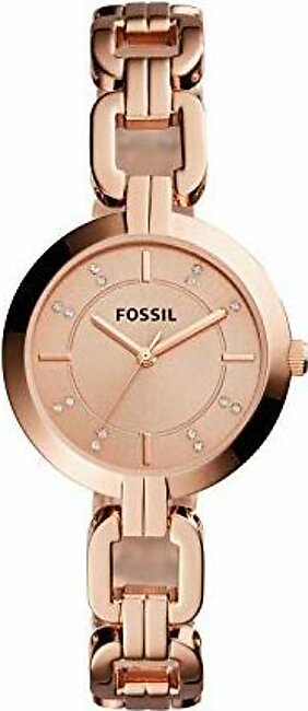 Fossil Women's Kerrigan Quartz Stainless Three-Hand Watch, Color: Rose Gold (Model: BQ3206)