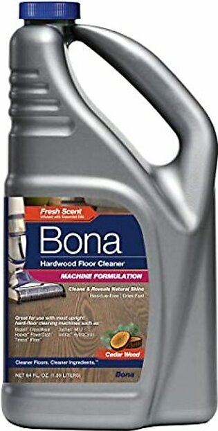 Bona Hard-Floor Cleaning Machine Formulation, Hardwood Floor Cleaner Concentrate Refill, Cedar Wood Scent, 64 Fl Oz