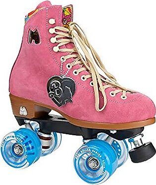 Moxi Skates - Malibu Barbie Limited Edition - Fun and Fashionable Womens Quad Roller Skate | Strawberry Pink | Size 7