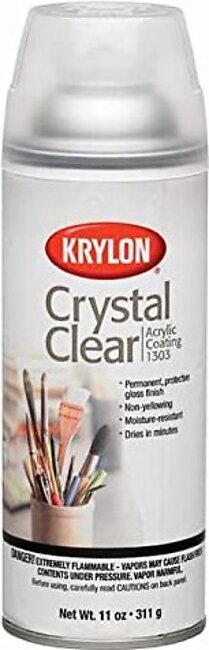 Krylon 1303 Crystal Clear Acrylic Coating, Artist Spray, 11 Ounce (6 Pack)
