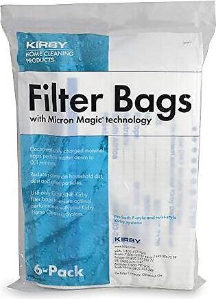 KIRBY Vacuum System Filter Bags Part 204811 Six Included
